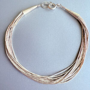 Carolyn Pollack Liquid Sterling Silver 10 Strand Beaded Classic Bracelet VINTAGE